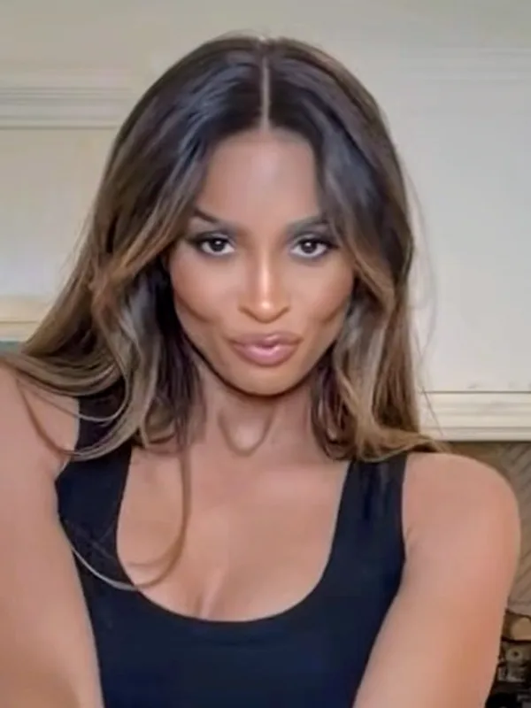 Ciara with a honey golden blonde loose body wave
